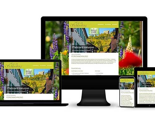 Ferienwohnung - Online-Auftritt, Fotografie, typografisches Logo, Unique-Content-Konzept